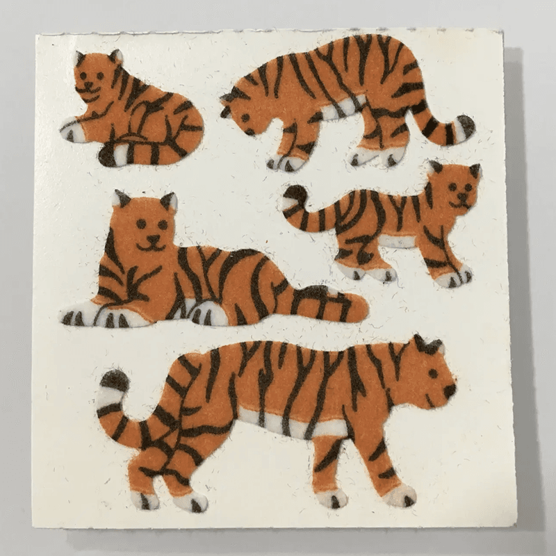 vintage sandylion tiger stickers
